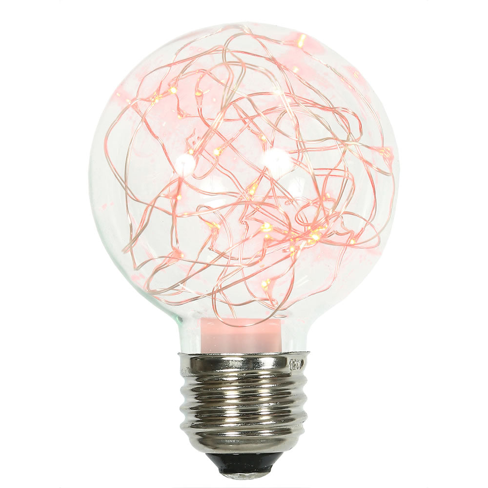 Vickerman Red LED Twinkle Glass G95 Fairy Light Christmas Bulb- 2 Pack