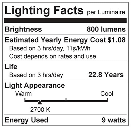 Luxrite LED A19 Light Bulb, E26 - Medium Base, 9W, 2700K - Warm White, 800 Lumens, 80 CRI, Frost Finish, Dimmable, Pack of 4 (LR21425)