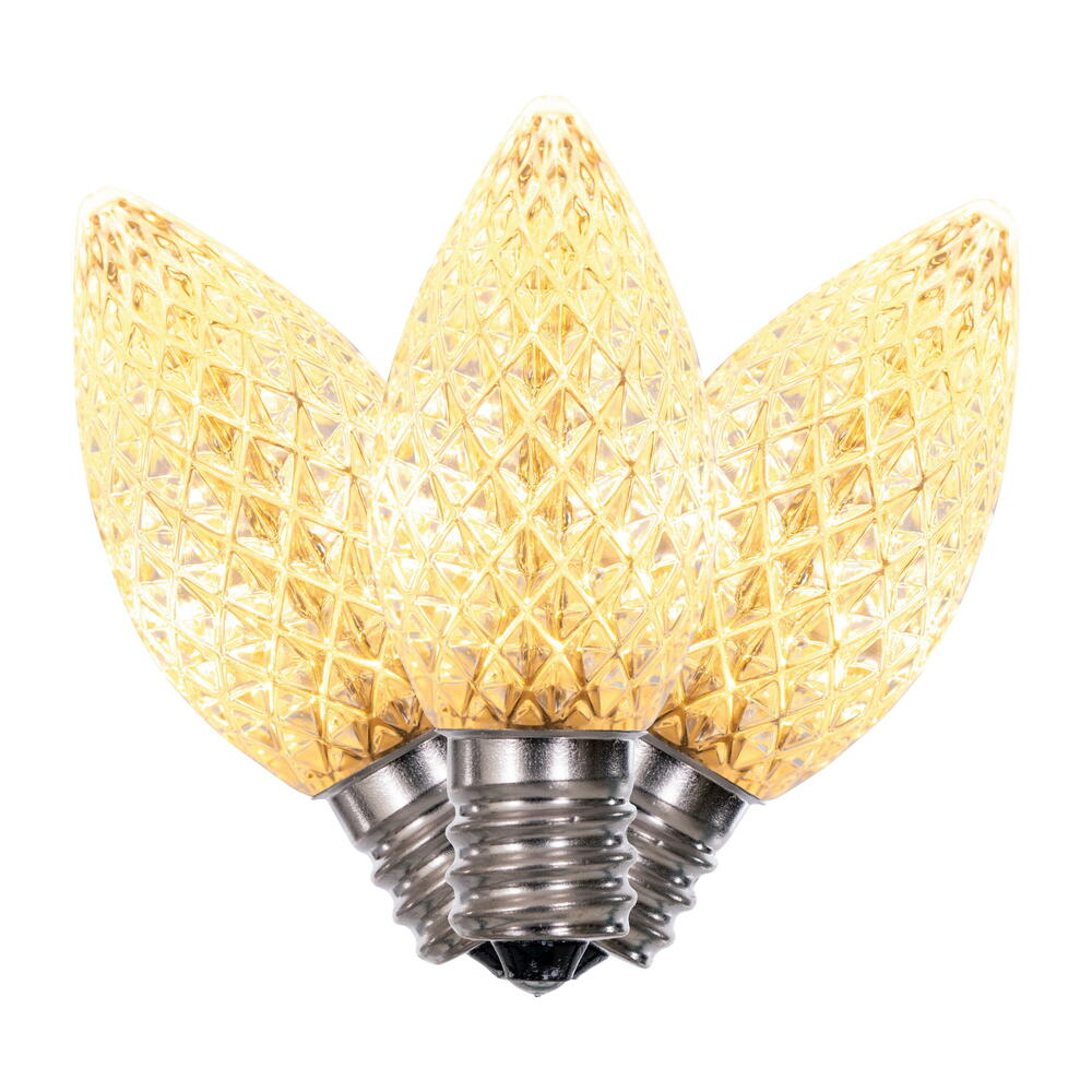 Vickerman C7 LED Warm White Faceted Replacement Bulb, - 50 Pack