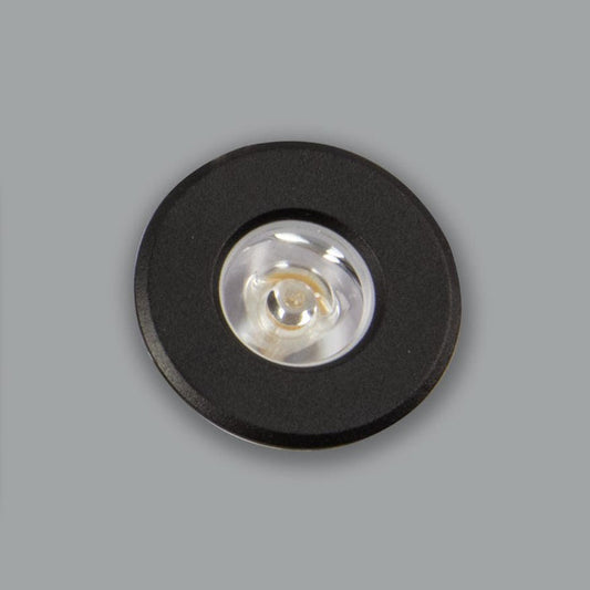 GML-RO-B 1W 12VDC 3000K Wet Location Dimmable LED Pathway Light Round Trim, Black