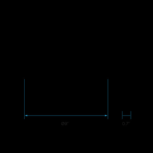Luxrite Surface Mount 9" Round Slim Brushed Nickel Trim Finish, Pack of 5 (LR23688)