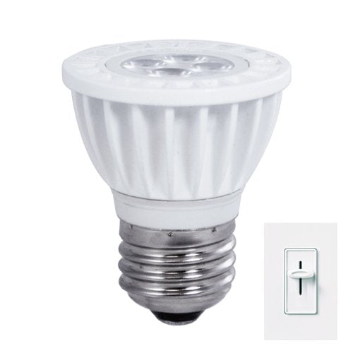 Bulbrite LED6MR16SW/D/E26 6 Watt Dimmable LED MR16, 20W Incandescent Equivalent, Medium (E26) Base, Soft White