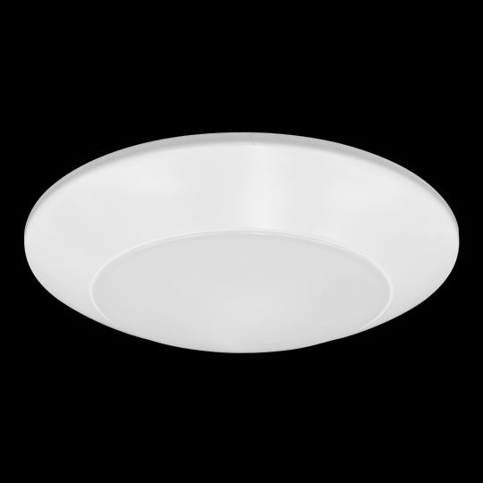 Luxrite LED 6" Surface Mount Round Disk, 15W, 1000 Lumens, Color Selectable - 3000K/4000K/5000K, 90 CRI, White Finish, Dimmable, Pack of 3 (LR23847)