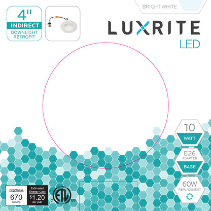 Luxrite Downlight LED/IDL4/5000K/FL/DIM 5000K Bright White