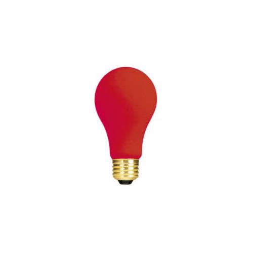 Bulbrite 40A/CR 40 Watt Incandescent A19 Party Bulb, Medium Base, Ceramic Red