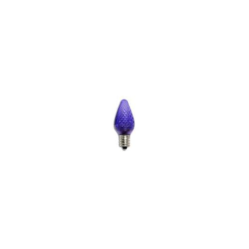 Bulbrite LED/C7PU-25PK 0.35 Watt LED C7 Christmas Light Replacement Bulbs, Candelabra, Purple, 25-Pack