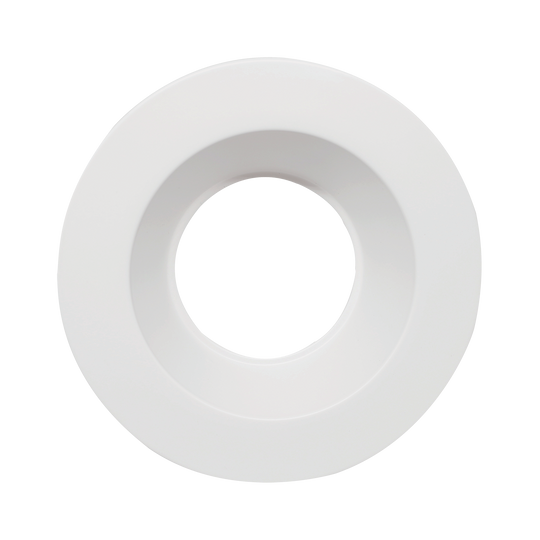 Luxrite 4" Regressed Interchangeable Round Smooth White Trim Canless Spotlight (LR24952)