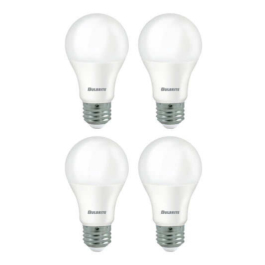 Bulbrite Pack of (4) Three-Way A21 LED Light Bulbs with Medium (E26) Base, 3000K, Soft  White Light, 500/900/1500 Lumens