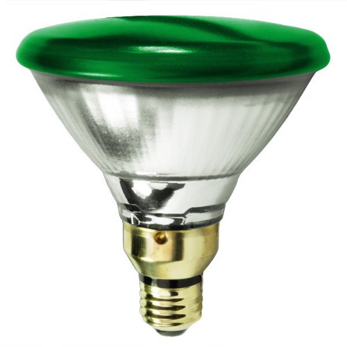 Bulbrite H90PAR38G 90 Watt Dimmable Colored Light Halogen PAR38, Medium Base, Green