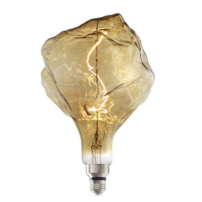 Bulbrite LED Grand Filament Nostalgic Iceberg Shaped Light Bulb, 60 Watt Equivalent, Medium Base (E26),2000K, Antique