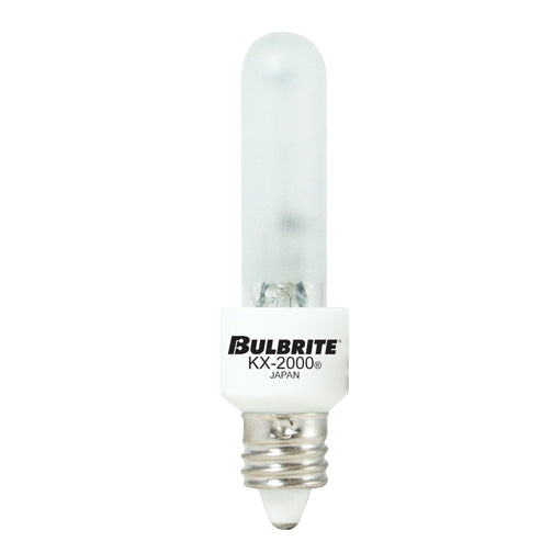 Bulbrite KX40FR/MC 40 Watt KX-2000 Dimmable Krypton/Xenon T3 Capsule Bulb, Mini-Candelabra Base, Frost