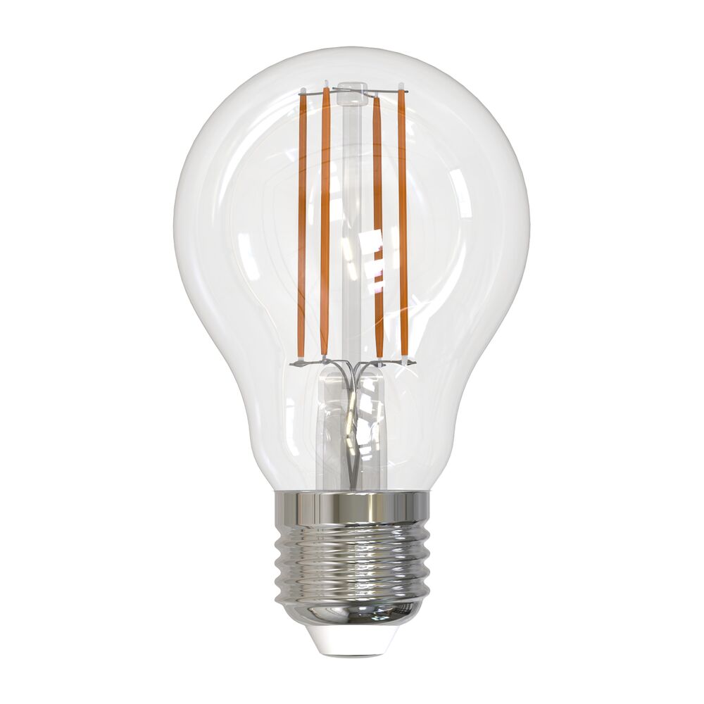 Bulbrite Pack of (8) 7 Watt Dimmable CLEAR Filament A19 Medium (E26) LED Bulb - 800 Lumens, 4000K, and 80 CRI