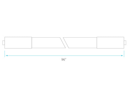 Luxrite LED 8' T8 Ballast Bypass Tube, R17D Base, 42W, 5400 Lumens, 4000K - Cool White, 82 CRI, Frosted White Finish, Pack of 2 (LR34135)