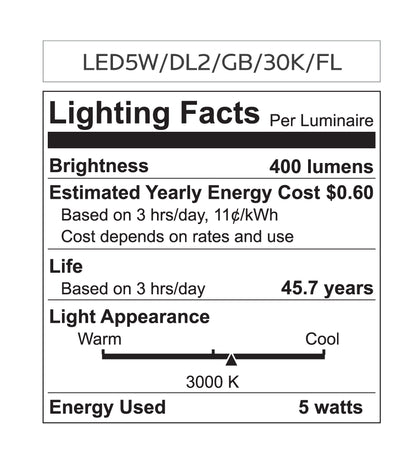Luxrite Downlight LED5W/DL2/GB/30K/FL 3000K Soft White