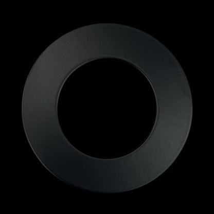 Luxrite 4" Mini Panel Round Smooth Black Trim For Canless Wafer Spotlight, Pack of 8 (LR23770)