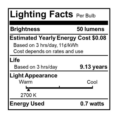 Bulbrite 14-foot String Light Kit with Clear Shatter Resistant Globe G16 LED Light Bulbs