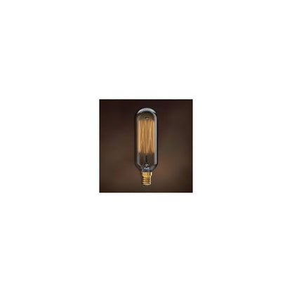 Bulbrite NOS40T8 40 Watt Incandescent T8 Thread Filament Bulb, Candelabra (E12) Base, Antique Finish