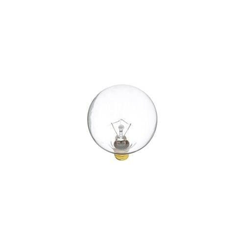 Bulbrite 25G16CL3 25 Watt Incandescent G16.5 Globe, Candelabra Base, Clear