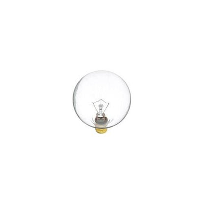 Bulbrite 25G16CL3 25 Watt Incandescent G16.5 Globe, Candelabra Base, Clear