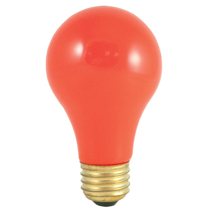 Bulbrite 25A/CO 25 Watt Incandescent A19 Party Bulb, Medium Base, Ceramic Orange