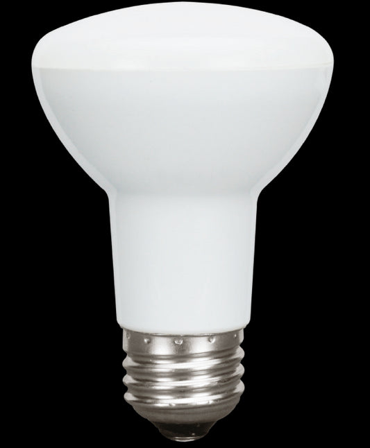 Luxrite LED BR20 Light Bulb, 6.5W, 460 Lumens, 3500K - Natural, 80 CRI, Frosted White Finish, Dimmable, Pack of 8 (LR31842)