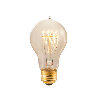 Bulbrite NOS25-VICTOR 25 Watt Nostalgic Incandescent Edison Quad Loop A19, Medium Base, Antique Finish