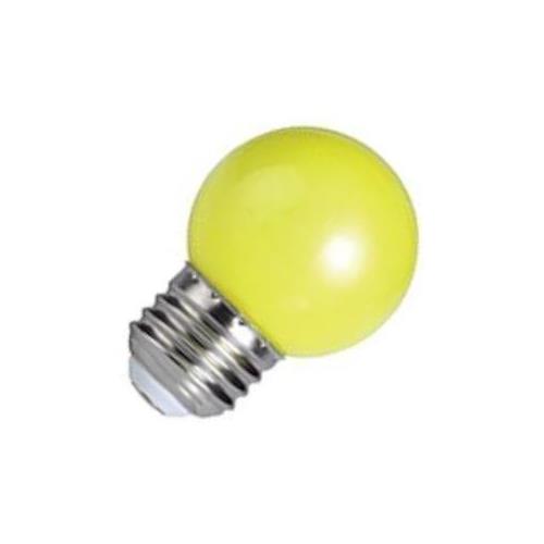 Bulbrite LED/G14Y 1 Watt Ambient LED Color Light G14 Bulb, Medium Base, Yellow