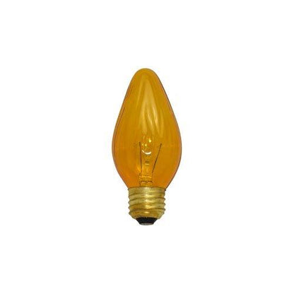 Bulbrite 60F15A 60 Watt Incandescent F15 Fiesta Bulb, Medium Base, Amber