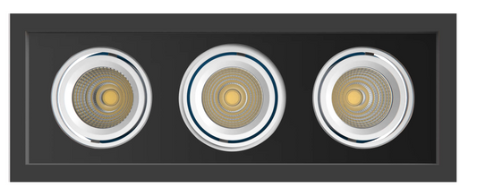 Rayhil 3 HEAD RECESSED LED DOWNLIGHT BLACK