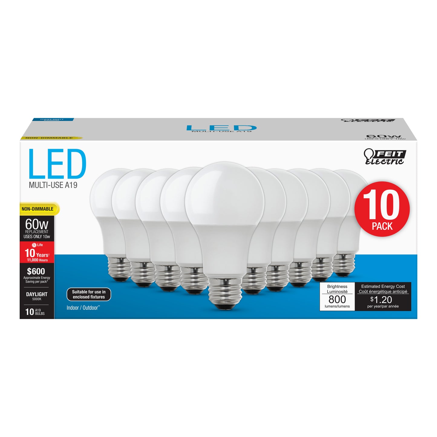 60-Watt Equivalent A19 Daylight General Purpose LED