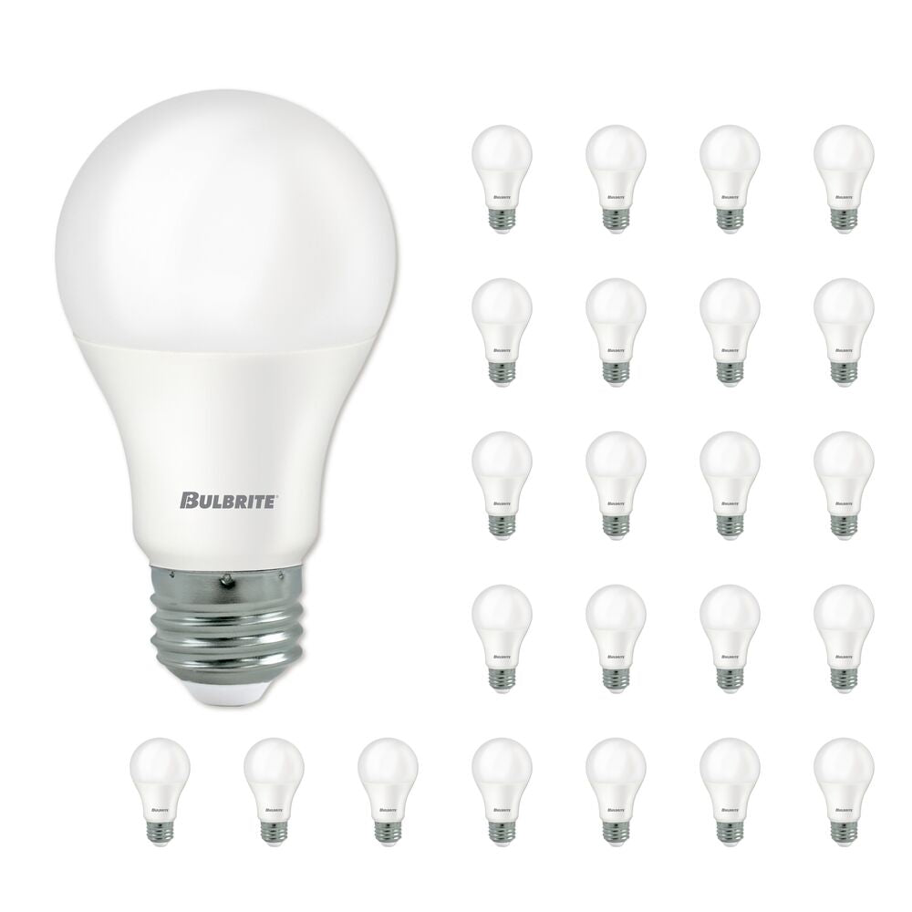 Bulbrite LED A19 Dimmable Medium Screw Base (E26) Light Bulb, 60 Watt Equivalent 5000K, 24 Pack