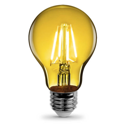 A19 Clear Glass Yellow LED Bulb