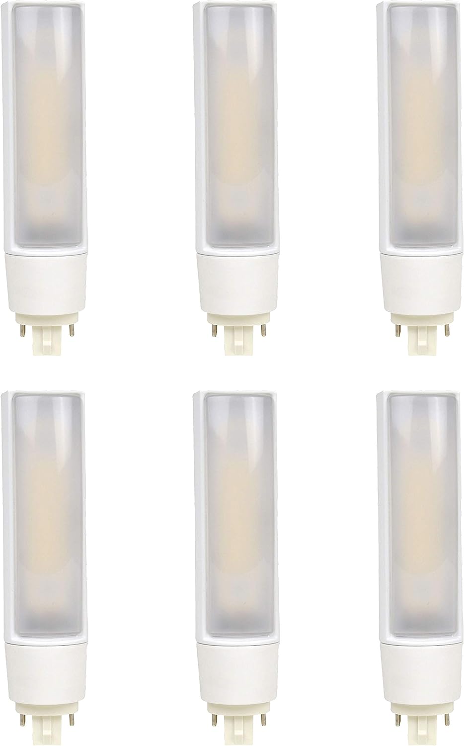 Sunlite 41464-SU LED Plug & Play PL Horizontal Light Bulb, 16 Watts (42W CFL Replacement), 1750 Lumens, G24q Base, Ballast Dependent, DLC Listed, 6 Pack, 35K-Neutral White