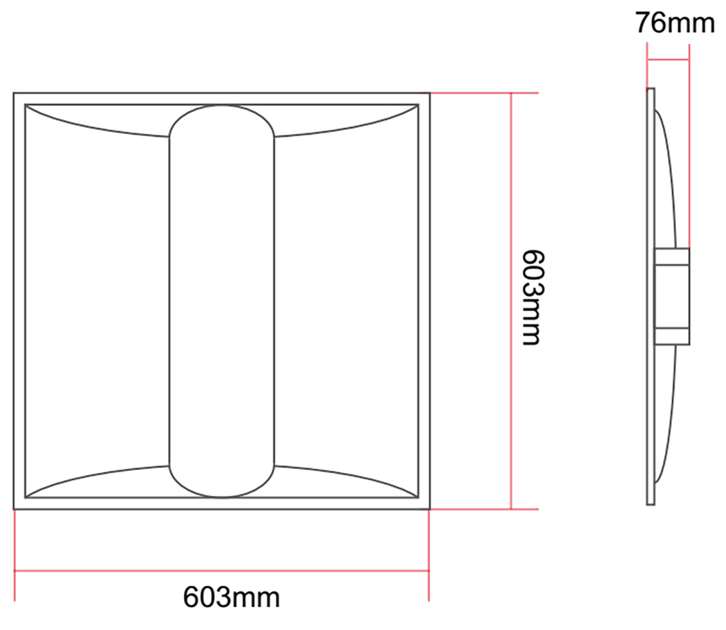 Luxrite Lay In LED35W2X2TROFFER/CB/35K 3500K Neutral White