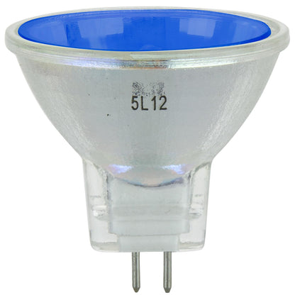 Sunlite 20 Watt, 10° Narrow Spot, Colored MR11 Mini Reflector with Cover Guard, GU4 Base, Blue