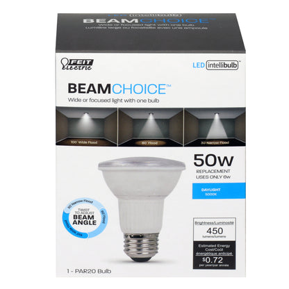 50 Watt Equivalent Daylight PAR20 Dimmable Intellibulb BeamChoice LED