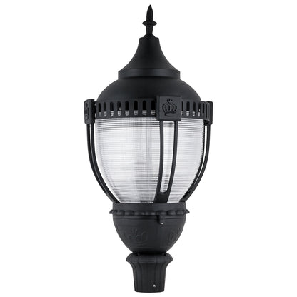 Sunlite 49185-SU LED Decorative Acorn Pole-Top  Commercial Outdoor Fixture, Dimmable, Frosted Black Finish, 6720 Lumens, 120-277 V, 60 Watt , 50K - Super White