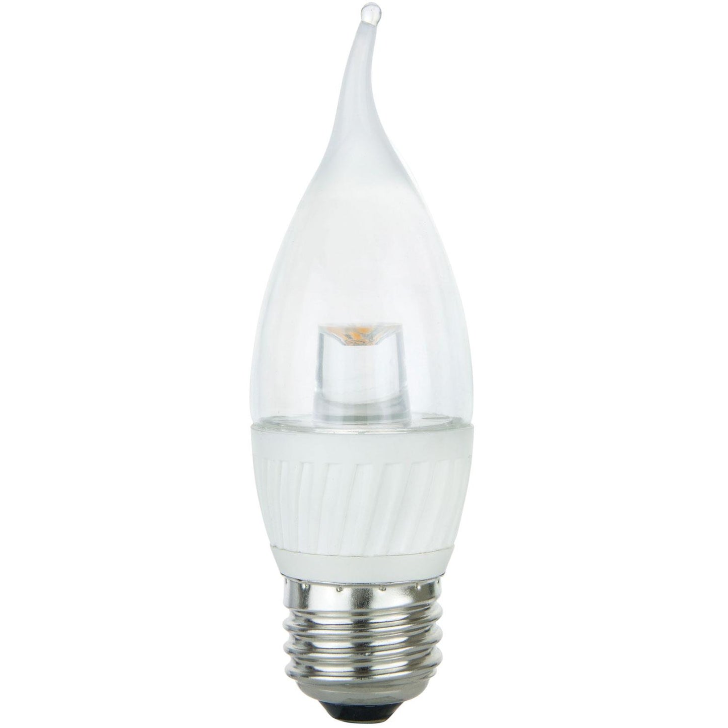 Sunlite Flame Tip Chandelier, 300 Lumens, Medium Base Light Bulb, Warm White