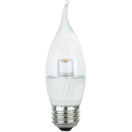 Sunlite Flame Tip Chandelier, 300 Lumens, Medium Base Light Bulb, Warm White