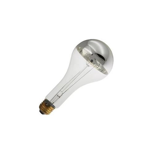 Bulbrite 150PS25F/SB 150 Watt Incandescent Half Chrome PS25 Bulb, Medium Base, Silver Bowl Frost