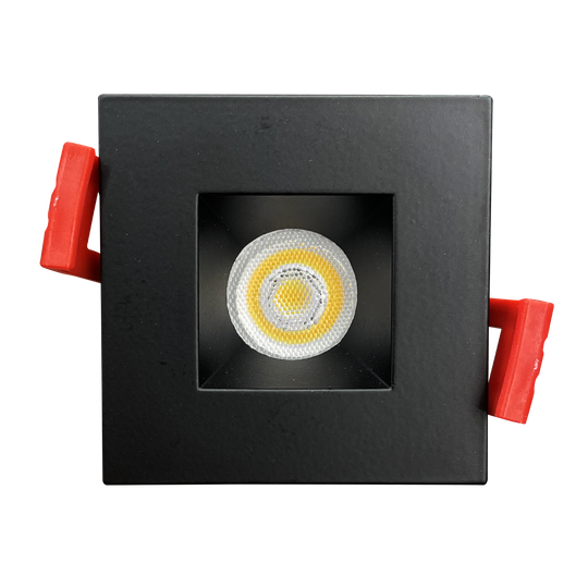 Luxrite 1" Regressed Interchangeable Canless Spotlight Square Black Trim (LR23463)