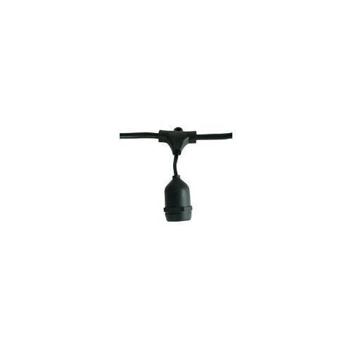 Bulbrite STRING15/E26 Outdoor String Light, 48-Feet, 15 Light Sockets