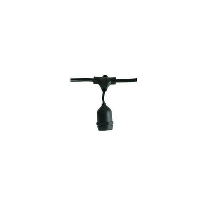 Bulbrite STRING15/E26 Outdoor String Light, 48-Feet, 15 Light Sockets