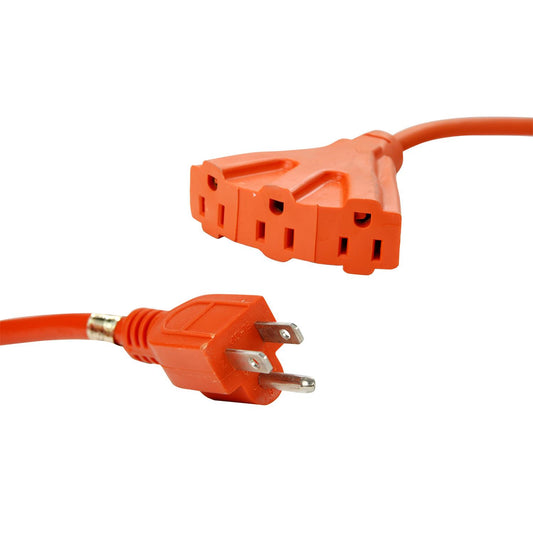 Sunlite EX50-14/3 50 Foot Extension Cord Tri Tap