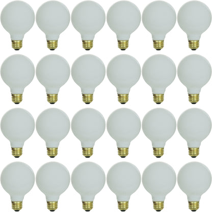 Sunlite 40 Watt G25 Globe, Medium Base, White