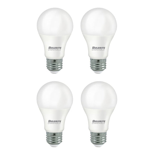 Bulbrite Pack of (4) 11 Watt Dimmable Frost A19 LED Light Bulbs with Medium (E26) Base, 2700K Warm White Light, 1100 Lumens