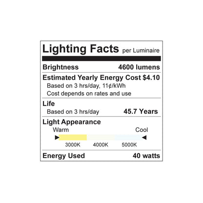 4' WIDE LINEAR 40W 3CCT