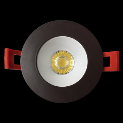 Luxrite 2" Regressed Interchangeable Canless Spotlight Round Trim Bronze Finish, Pack of 5 (LR23432)