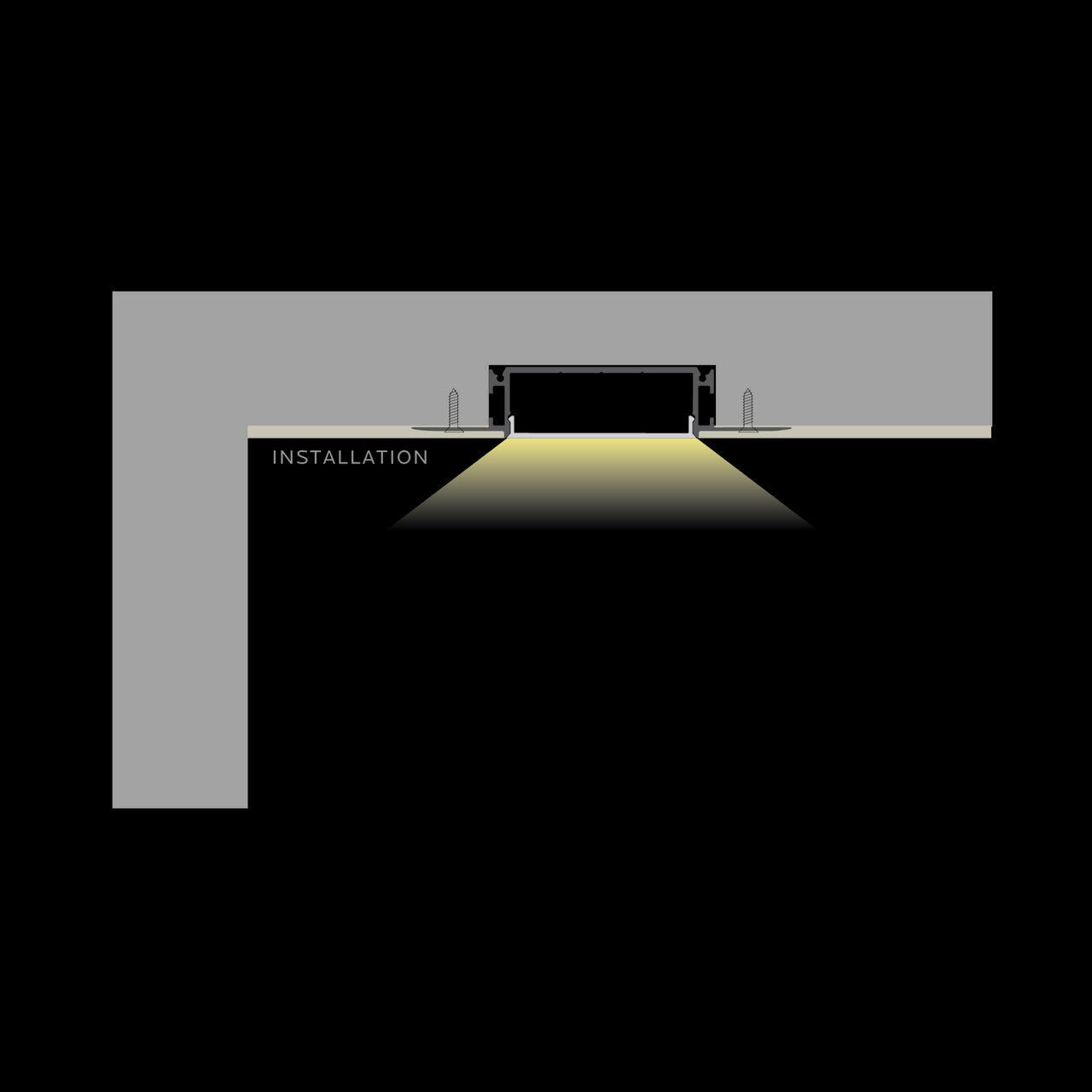 Luxrite LR43120 96" Recessed PLASTER-In Channel