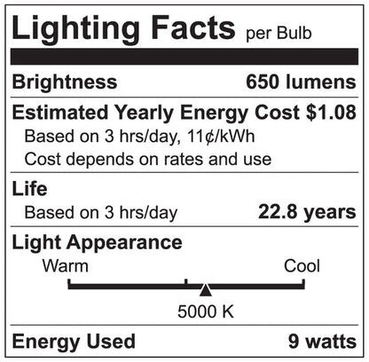 Luxrite LED BR30 Reflector Light Bulb, 9W, 650 Lumens, 5000K - Bright White, 80 CRI, Frosted White Finish, Dimmable, Pack of 7 (LR31854)
